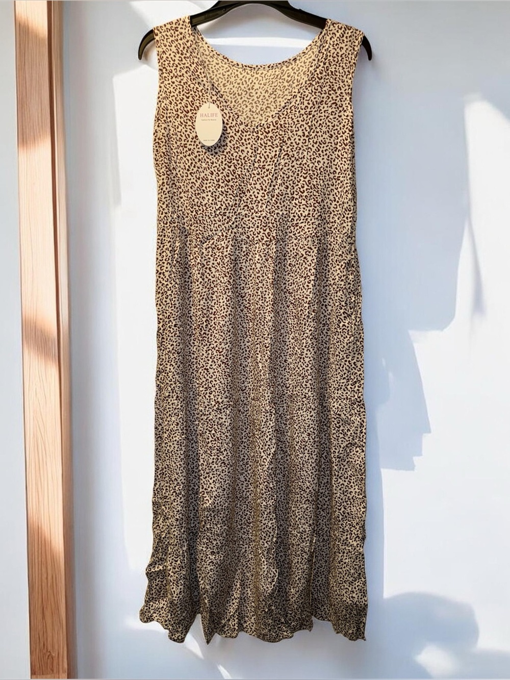 Halife leopard-print midi dress